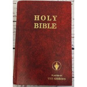 Holy Bible Placed By The Gideons International 1983 Hardcover Red